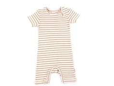 Petit Piao sea shell pink stribet jumpsuit